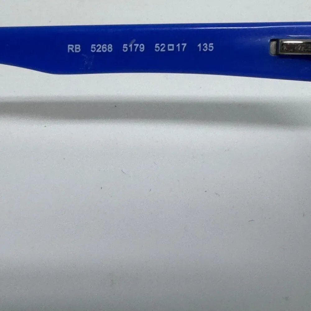 Ray-Ban RB5268 5179 Kids Eyeglasses Frames Black Blue‎ Square 52-17-135 H15744